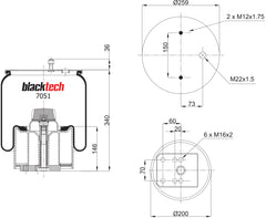 Blacktech Air Suspension Bag