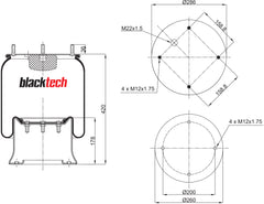 Blacktech Air Suspension Bag